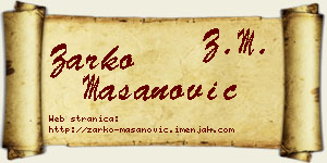 Žarko Mašanović vizit kartica